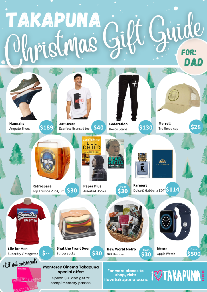 takapuna christmas shopping gift ideas for dad