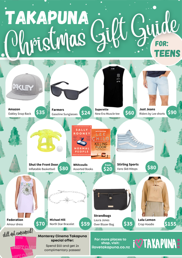 takapuna christmas shopping gift ideas for teens