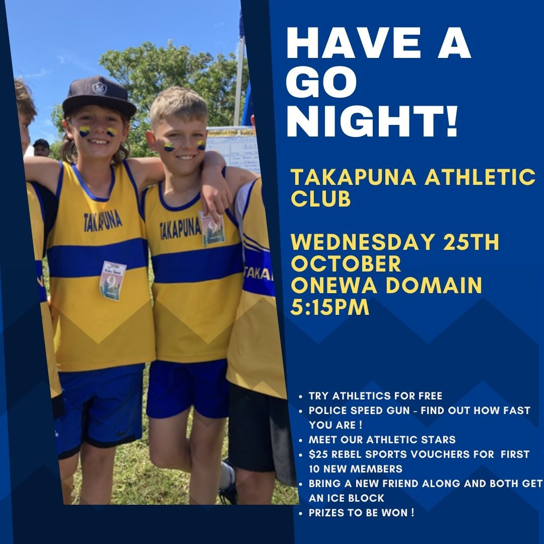 Takapuna Athletics Club Have a Go Day I Love Takapuna